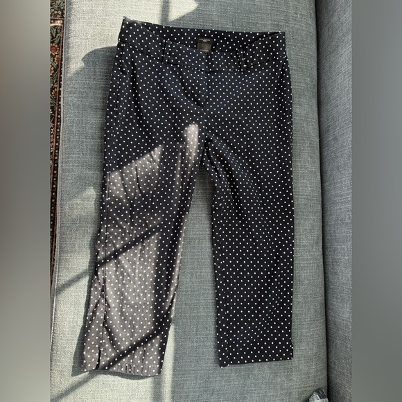 Ann Taylor Pants - Ann Taylor y2k Black Capris with White Polka Dots
